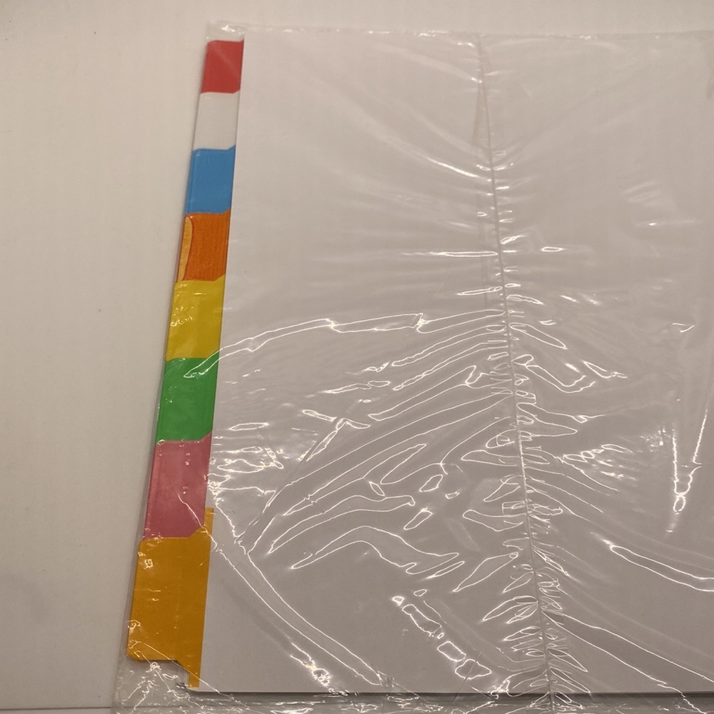NWT Office Depot 8 Big Erasable Tabs Two Sets (16 total) multicolor.Customizable - Picture 6 of 6